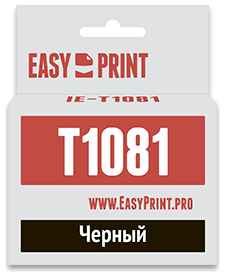 Картридж EasyPrint IE-T1081 C13T0921 T1081 для Epson Stylus C91 CX4300 TX106 TX117 черный 203059169