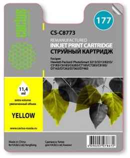 Картридж Cactus CS-C8773 для HP PhotoSmart 3213/3313/8253/C5183/C6183/D7463 желтый 950стр 203080049