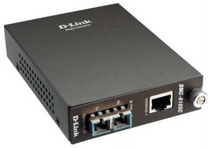 Медиаконвертер D-LINK DMC-810SC/B8A 1000Base-T Gigabit Twisted-pair to 1000Base-LX Gigabit Fiber Single-mode Fiber