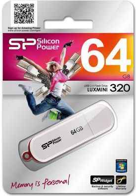 Флешка USB 64GB Silicon Power Luxmini 320 SP064GBUF2320V1W белый 203094215