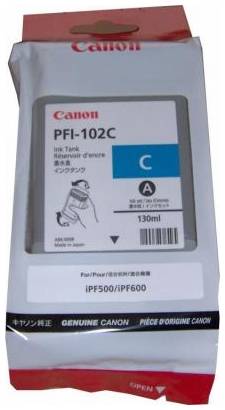 Картридж Canon PFI-102C для Canon iPF510 605 610 650 655 750 760 765 130мл голубой 0896B001 203100424