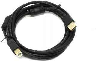 Кабель USB 2.0 AM-BM 3.0м 5bites позолоченные контакты ферритовые кольца черный UC5010-030A