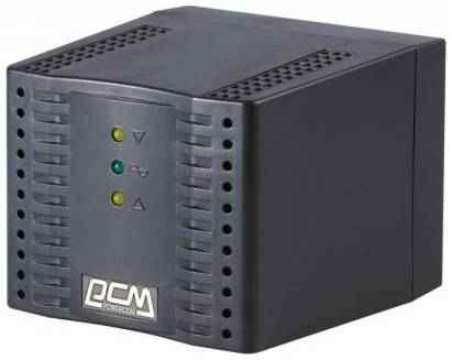 Стабилизатор напряжения Powercom TCA-1200 черный 4 розетки 1 м