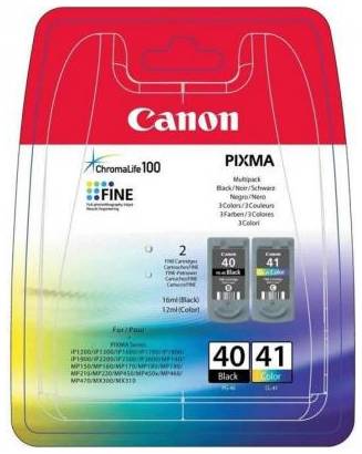 Набор картриджей Canon PG-40/CL-41 для PIXMA MP450/MP170/MP150/iP2200/iP1600/iP6220D/iP6210D/iP22 черный и цветной 330/310 страниц 203138298