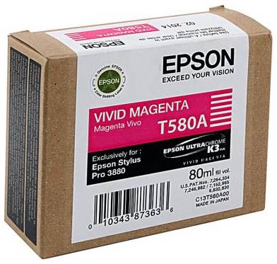 Картридж Epson C13T580A00 для Epson Stylus Pro 3880 Vivid Magenta 203195937