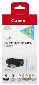Картридж Canon PGI-9 MBK / PC / PM / R / G для PIXMA MX7600 Pro9500 pro9500 матовый чёрный красный зелёный фотокартридж голубой и пурпурный (PGI-9 MBK/PC/PM/R/G)