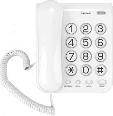 Телефон проводной Texet TX-262 серый 203318404