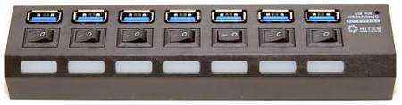 Концентратор USB 3.0 5bites HB37-303PBK 7 x USB 3.0 черный 203322126