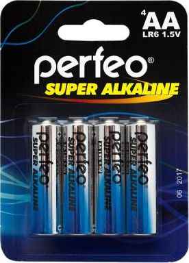 Батарейки Perfeo LR6/4BL Super Alkaline AA 4 шт