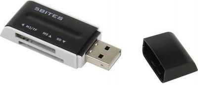 Картридер внешний 5bites RE2-102BK USB2.0 ext all-in-1 черный