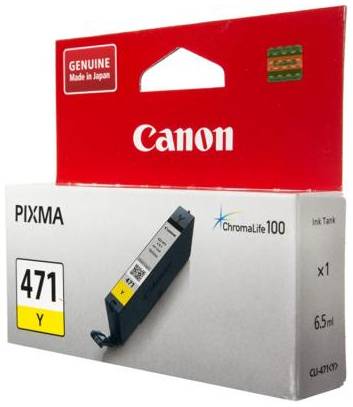 Картридж Canon CLI-471Y для Canon PIXMA MG5740 PIXMA MG6840 PIXMA MG7740 320 Желтый 0403C001