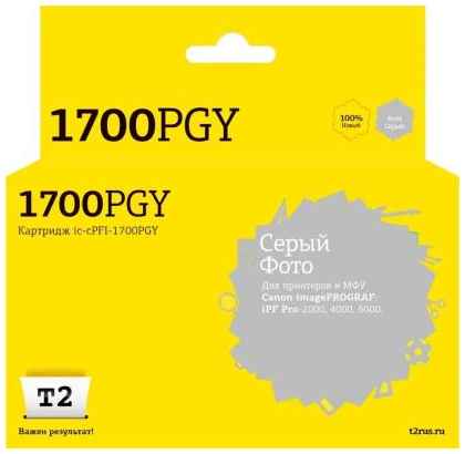 IC-CPFI-1700PGY Картридж T2 для Canon imagePROGRAF iPF-PRO-2000/4000/6000 (700мл.), фото серый, с чипом 2034000365