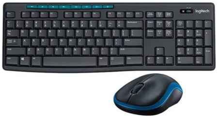 Комплект беспроводной Logitech MK275 клавиатура черная, 112 клавиш с защитой от воды, мышь черная, оптическая, 1000dpi, 3 кнопки, 2.4GHz, USB-ресивер 2034002084