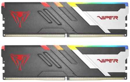 Оперативная память для компьютера 32Gb (2x16Gb) PC5-51200 6400MHz DDR5 DIMM CL32 Patriot Viper Venom RGB PVVR532G640C32K