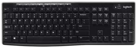 Клавиатура беспроводная Logitech K270 USB черный серый 2034003923