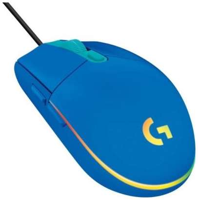 Мышь проводная Logitech G203 синий USB 2034005988