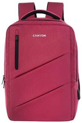 CANYON BPE-5, Laptop backpack for 15.6 inch, Product spec/size(mm): 400MM x300MM x 120MM(+60MM), Red, EXTERIOR materials:100% Polyester, Inner materia 2034006653