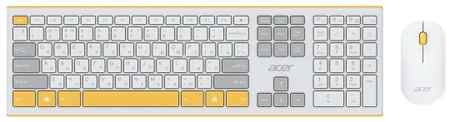 Клавиатура + мышь Acer OCC200 клав:жёлтый мышь:жёлтый USB беспроводная slim Multimedia 2034007029