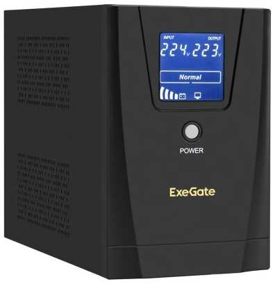 Источник бесперебойного питания Exegate SpecialPro Smart LLB-1500.LCD.AVR.2SH.3C13 1500VA Черный EX292799RUS