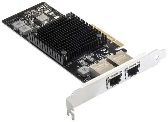 Сетевой адаптер ExeGate EXE-X550-T2 (PCI-E x8 v3.0, порты 2xRJ45 (медные), 10Gb/s (10/5/2.5/1Gb/s, 100Mb/s), Server NIC Intel Chipset X550) 2034010731