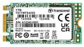 Твердотельный диск 1Tb Transcend 425S, M.2 2242, SATA, 3D TLC [R/W - 550/500 MB/s]