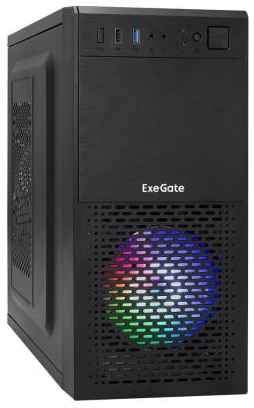 Корпус Minitower ExeGate mEVO-7807-NPX400 (mATX, БП 400NPX 12см, 1*USB+1*USB3.0, 1x12см с RGB подсветкой)