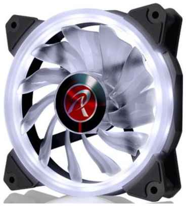 RAIJINTEK IRIS 12 WHITE 0R400039(Singel LED fan, 1pcs/pack),12025 LED PWM fan, O-type LED brings visible color& brightness, Anti-vibration rubber pads 2034013109