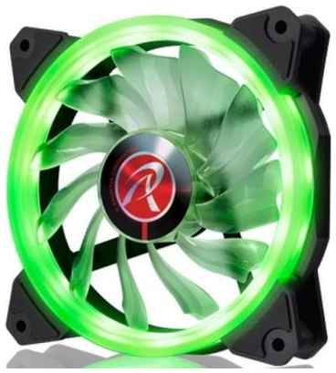 RAIJINTEK IRIS 12 GREEN 0R400042(Singel LED fan, 1pcs/pack), 12025 LED PWM fan, O-type LED brings visible color& brightness, Anti-vibration rubber pads 2034013194