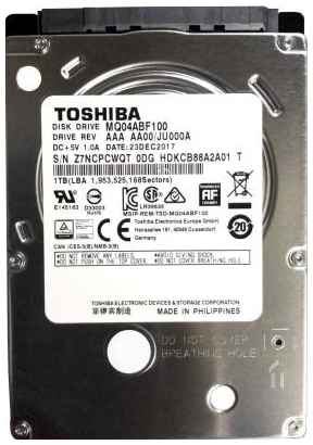 2.5″ 1TB Toshiba Mobile HDD MQ04ABF100 SATA 6Gb/s 128pin 5400RPM 2034013524
