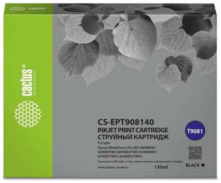 Картридж струйный Cactus CS-EPT908140 T9081 черный (130мл) для Epson WorkForce WF-6090DW/WF-6590DWF Pro 2034014142