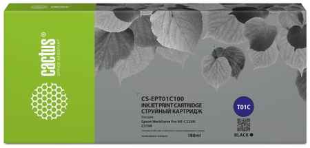 Картридж струйный Cactus CS-EPT01C100 T01C1 черный (188мл) для Epson WorkForce Pro WF-C529RDTW/WF-C579RD2TWF/WF-C579RDTWF Pro 2034014234