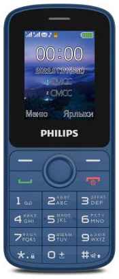Мобильный телефон Philips E2101 Xenium синий моноблок 2Sim 1.77 128x160 GSM900/1800 MP3 FM microSD 2034016411