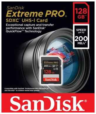 Карта памяти SD XC 128Gb SanDisk SDSDXXD-128G-GN4IN 2034017453