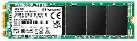 Твердотельный накопитель SSD M.2 Transcend 500Gb MTS825 (SATA3, up to 530/480MBs, 3D NAND, 180TBW, 22x80mm) 2034018911