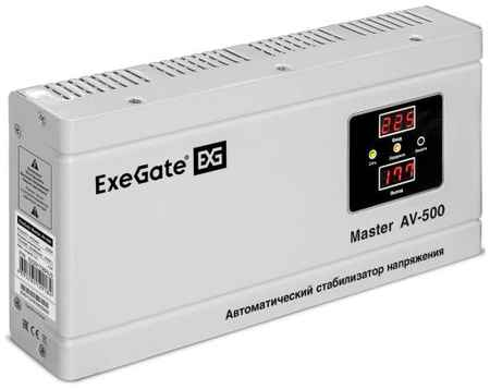 Стабилизатор напряжения ExeGate Master AV-500 (500ВА, 140-260В, цифр. индикация вход/вых. напряжения, 220В±8%, КПД 98%, 5 уровней защиты, задержка, ме 2034020235