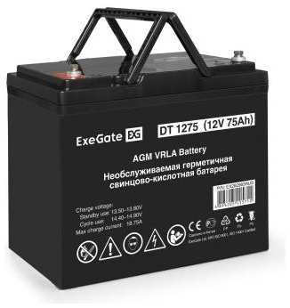 Exegate EX282983RUS Аккумуляторная батарея DT 1275 (12V 75Ah, под болт М6) 2034024345