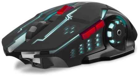 Игровая беспроводная мышь SVEN RX-G930W чёрная (2.4 Ггц, 6 кнопок, 1600 dpi, USB, Soft Touch, RGB подсветка) 2034024425