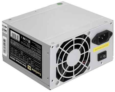 Блок питания 550W ExeGate AB550 (ATX, PC, 8cm fan, 24pin, (4+4)pin, PCIe, 3xSATA, 2xIDE, кабель 220V в комплекте) 2034024559