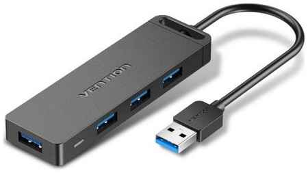 Концентратор Vention OTG USB 3.0 на 4 порта Черный - 0.15м 2034024762