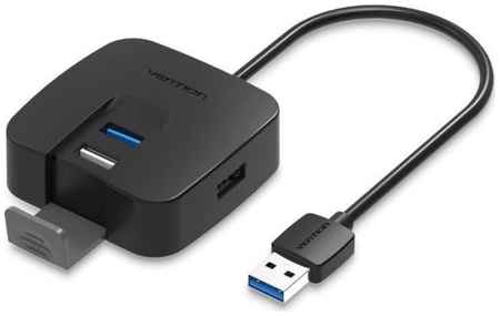 Концентратор Vention OTG USB 2.0/ USB 3.0 на 4 порта Черный - 0.5м 2034024766