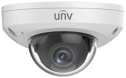 Uniview IPC312SB-ADF28K-I0-RU Видеокамера IP купольная антивандальная {1/2.8 2 Мп КМОП @ 30 к/с, ИК-подсветка до 30м., LightHunter 0.001 Лк @F1.6, об