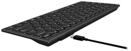 Клавиатура A4Tech Fstyler FX61 серый/белый USB slim Multimedia LED (FX61 GREY) 2034025474