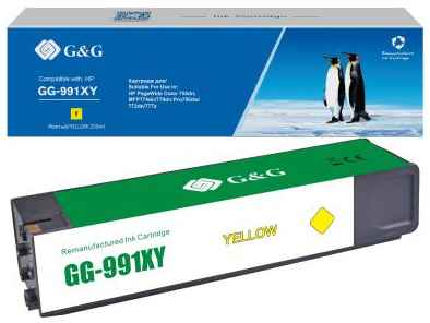 Cartridge G&G 991X для HP PageWide Managed, (16 000стр.), желтый (замена M0K29XC,M0K02AE) 2034025593