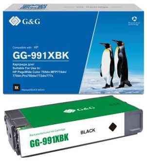 Cartridge G&G 991X для HP PageWide Managed, (20 000стр.), (замена M0K06XC,M0J90AE)