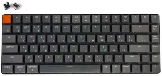 Клавиатура беспроводная Keychron K3 Bluetooth черный серый 2034025809