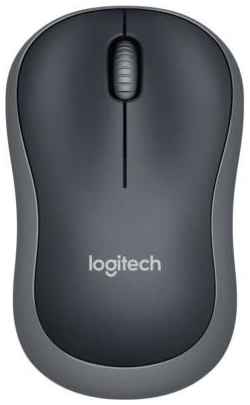 Мышь беспроводная Logitech M185 чёрный серый USB + радиоканал 910-002235 2034026663