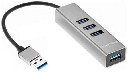 Переходник USB 3.0 -->4 USB3.0, Aluminum Shell, 0.2м Telecom