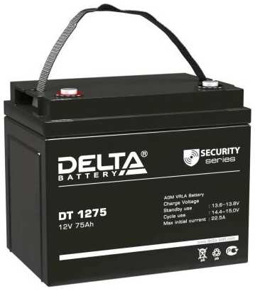Аккумуляторная батарея Delta DT 1275 напряжение 12В, емкость 75Ач (259х169х213mm) 2034030175