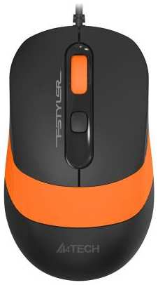 Мышь A4Tech Fstyler FM10S черный/оранжевый оптическая (1600dpi) silent USB (4but) 2034033142