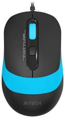 Мышь A4Tech Fstyler FM10S черный/голубой оптическая (1600dpi) silent USB (4but) 2034033146